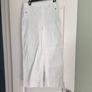 SPANX Cream Wide-Leg Trousers